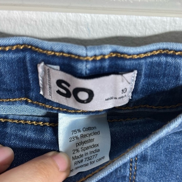 SO Girls kids Denim Pull on Blue‎ Jeans size 10 - Picture 5 of 8